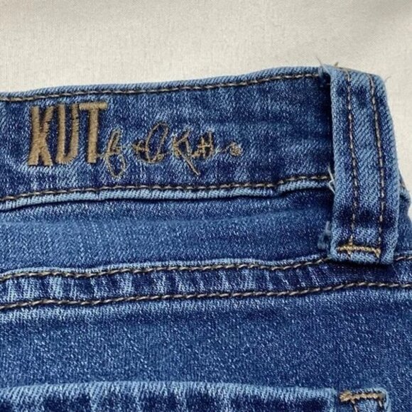 KUT From The Kloth Blue Jeans Women's 4 Carlo Ankle Skinny Raw Hem Medium Wash - Picture 6 of 15
